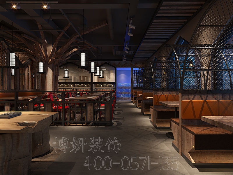 小吃店装修,小吃店装潢设计,小吃店装修效果图,装修公司